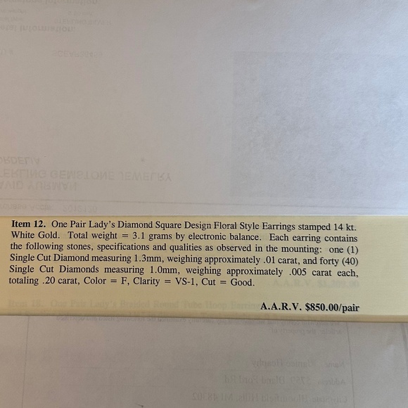 Diamond Floral Style earrings with matching pendant necklace - Picture 7 of 8